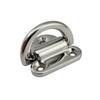 6mm Folding Deck Pad Eyes Lashing D Ring Tie Down Point Anchor Fixing Cleat Plate Mirror Polish Marine Grade 316 Stainless Steel