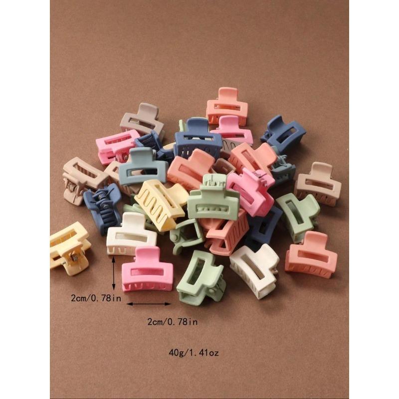 Matte Finish Rectangular Hair  Hair Clips Candy Color Small Hair Clips for Women s, Secueryday Styling, Hollowout Design, Smooth Edges, Fashion Lovers