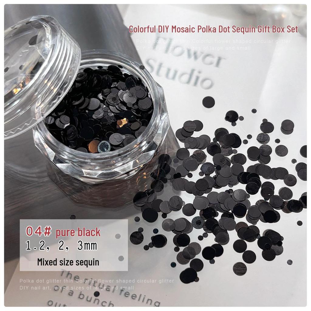Colorful Sequin Patchwork Nail Art Decorations - Spring/Summer Mixed Sizes DIY Stickers