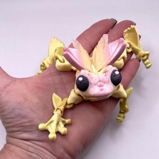 3D Printed Frog Figurine Movable Joints Frog Figure Model Toy Articulated