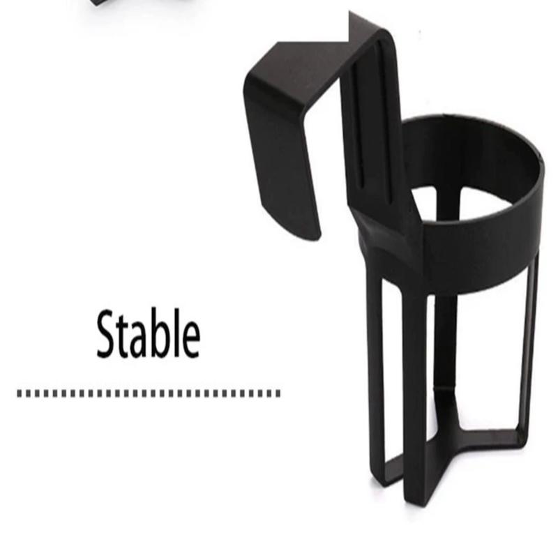 Universal Black Car Hook Cup Holder Easy To Install Portable and Multifunctional Car Storage Rack Stably Holds Bottled Items