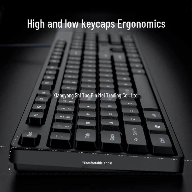 Kabelová business klávesnice a sada tichých myší pro PC a notebooky