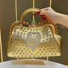 2025 Luxury Fashion Big Diamonds Women Handbags Lady Brand Design High End Party Evening Bag Rhinestone Shoulder Messenger Bags