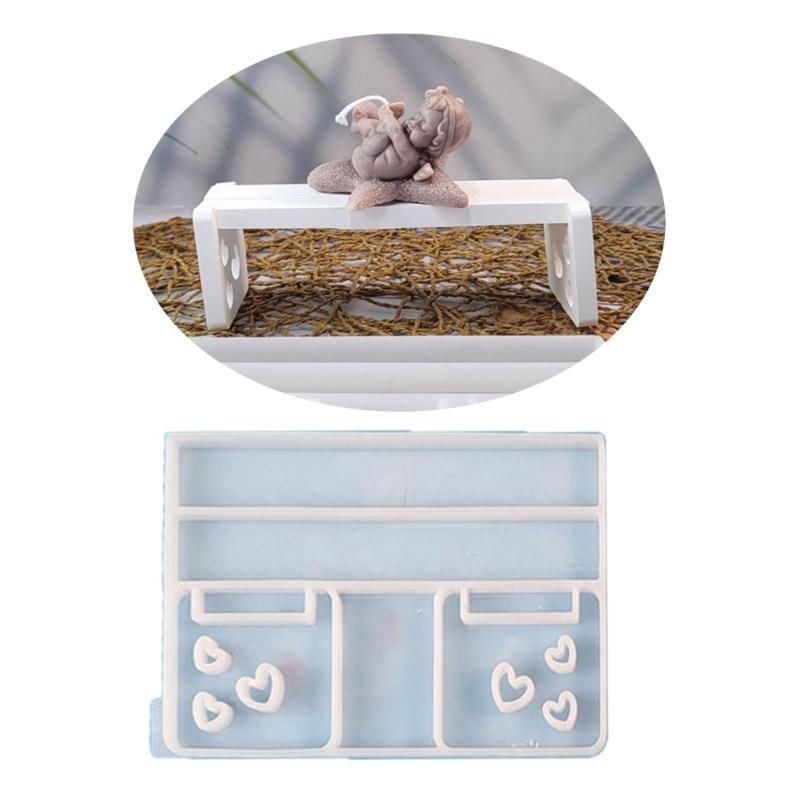 Bench Shaped Candle Holder Molds Bench Candlesticks Molds for Making Candle Holder Gypsum Decorations Christmas Gift