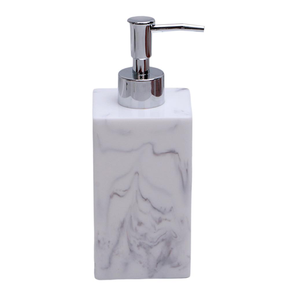 Soap Dispenser Bottle Elegant Marble Print Refillable Container For Cosmetics And Lotions Travel Friendly