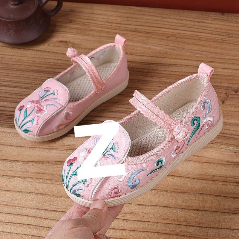 Children's Hanfu Shoes Cloth Shoes Handmade Baby Chinese Ancient Clothing Ancient Style Girls Embroidered Shoes Summer Spring and Autumn