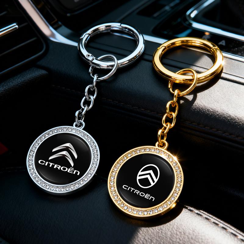 Kovový odznak na auto Klíčenka Trendy přívěsek Klíčenka Klíčenka Pro Citroen C5X e-C4 X e-C3 C4 C3 C5 Berlingo C-Elysee C-Crosser C1 C6 C2