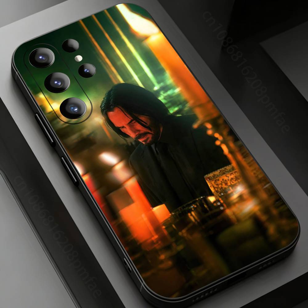 Cool J-John Wick Phone Case for Samsung Galaxy S20,23 Ultra S24,22 Plus S25,26,21FE TPU Cover