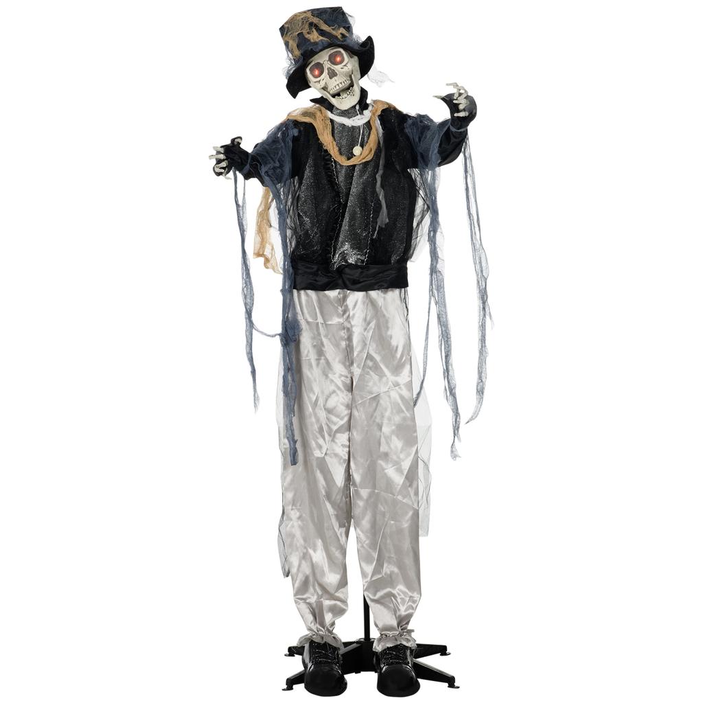 Halloween Ghost, Halloween Decoration, Sound Function, with Motion Sensor and LED Lights, 101 Cm X 64 Cm X 178 Cm