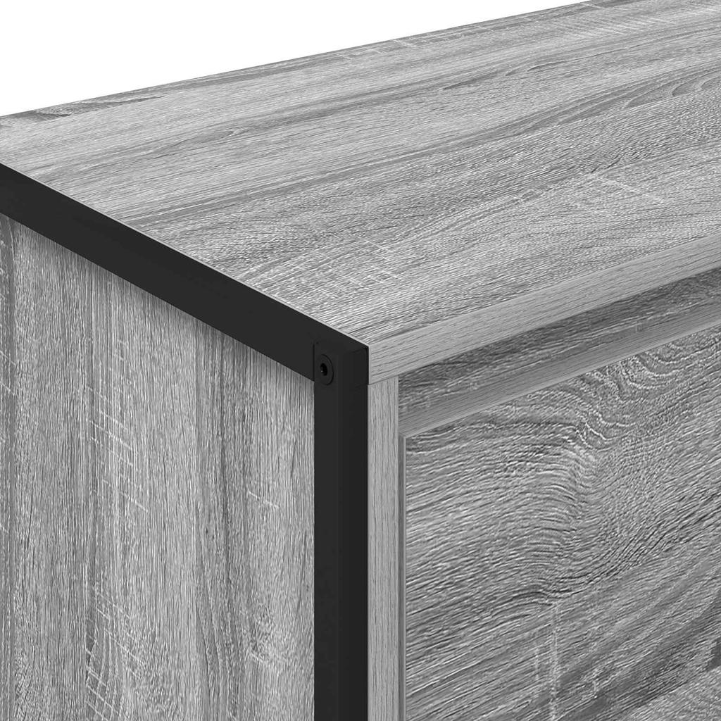 Side Cabinet Grey Sonoma 96.5 X 30 X 75 Cm Particleboard