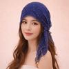 Fashion Pearl Tassel Diamond Hijab Rhinestone Square Pearl Tassel Scarf Full Sky Thin Veil Veil Bandana Women Headwear