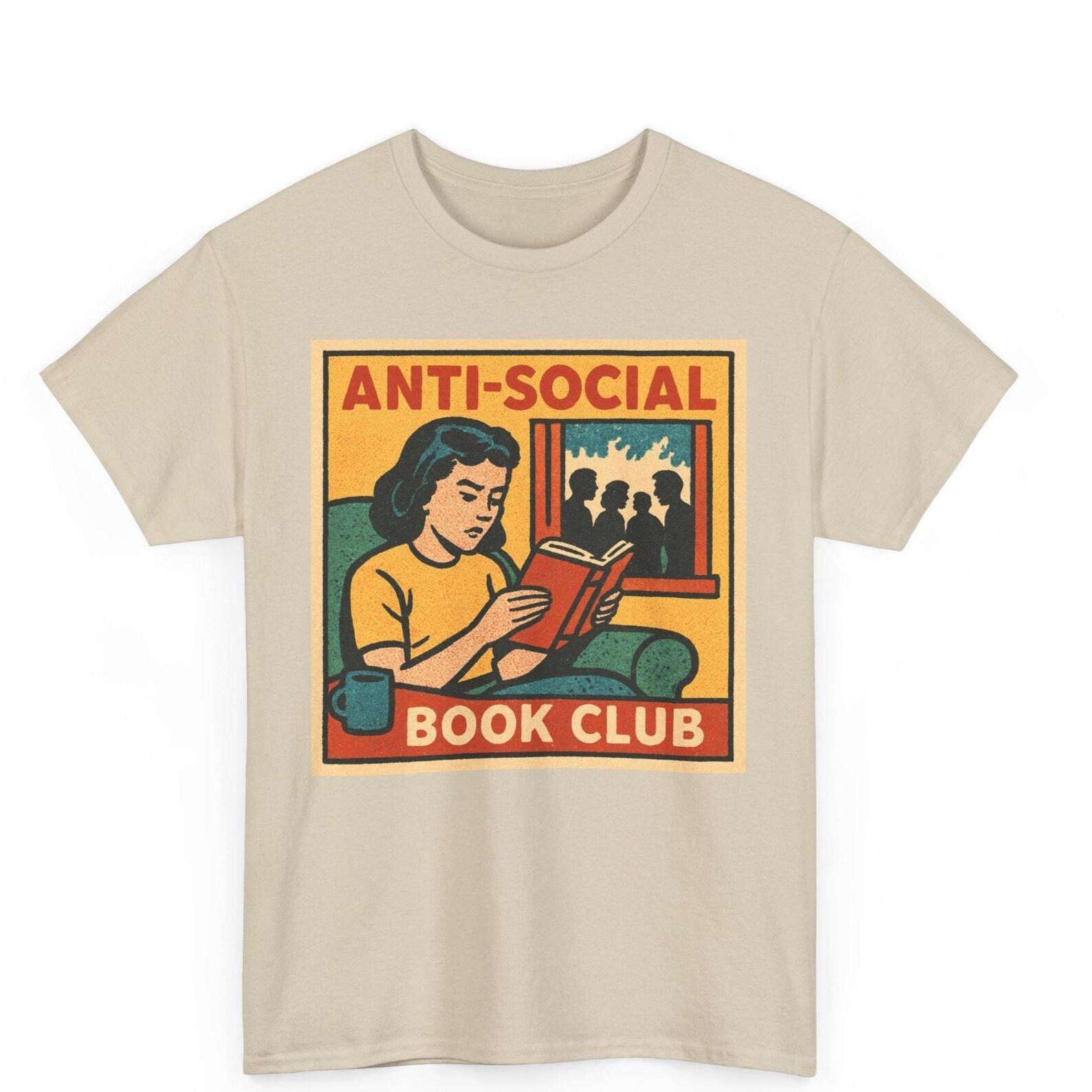 Anti Social Book Club T-Shirt: Retro Comic Reader Graphic Tee S