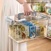 Large Transparent Handheld Storage Box for Clothes, Toys, and Snacks - Durable Plastic Organizer