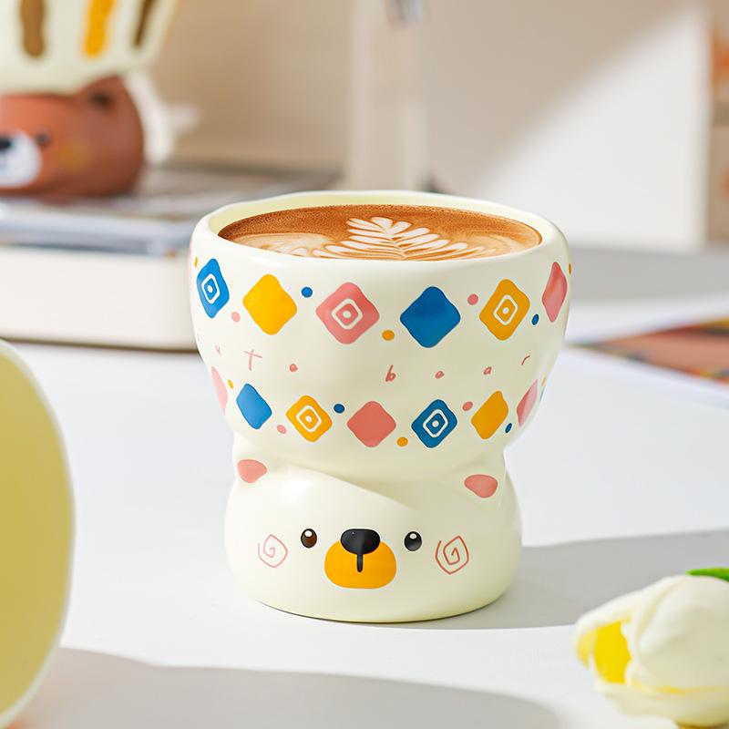 Wysoki Uroczy Kubek Śniadaniowy Kubek na Mleko Biurowy Kubek do Picia Ceramiczny Kubek dla Pary Kubek dla Najlepszego Przyjaciela Codzienny Kubek