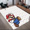 Super Mario Chibi Version Anti-Slip Floor Mat, Rectangular Carpet for Home Game Room & Living Space
