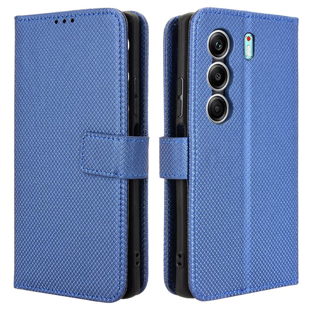For TECNO Camon 40 4G CM5 Case PU Leather Diamond Texture Wallet Phone Cover