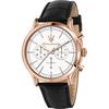 Epoca White Black Leather Men's Quartz Chronograph R8871618016