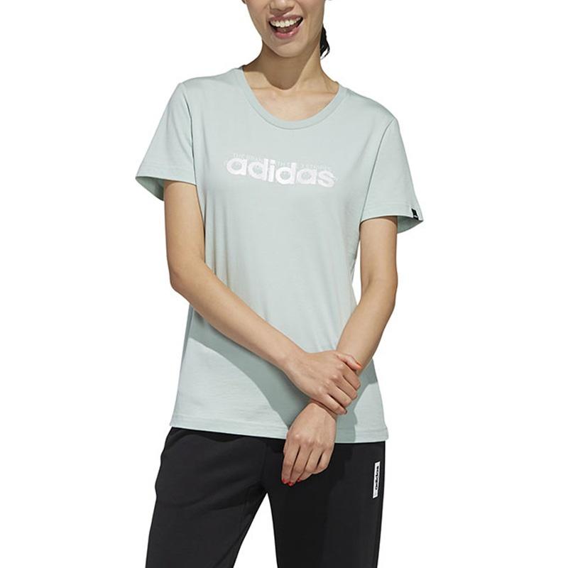 (WMNS) adidas Adi International T-Shirt Asia Sizing 'Teal' Women's FM6159