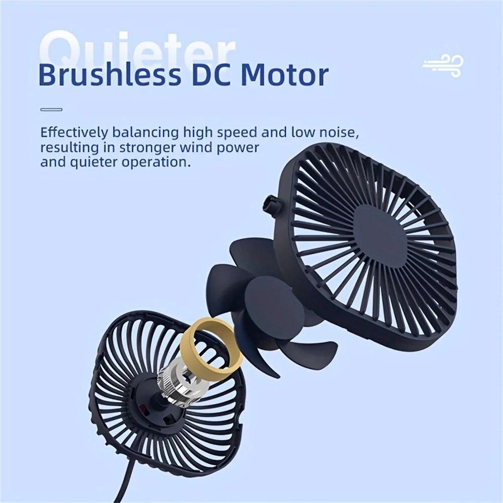 USB Desk Fan Strong Airflow & Quiet Operation Three-Speed Wind Mini Table Fan 360° Adjustable Head for Home Office Bedroom