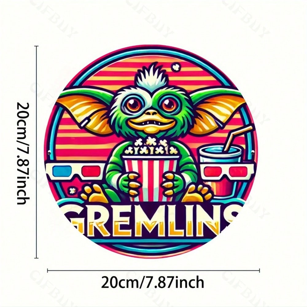 

Vintage Gremlin Metal Aluminum Sign Home Decor Halloween Gift 8x8 різнокольоровий
