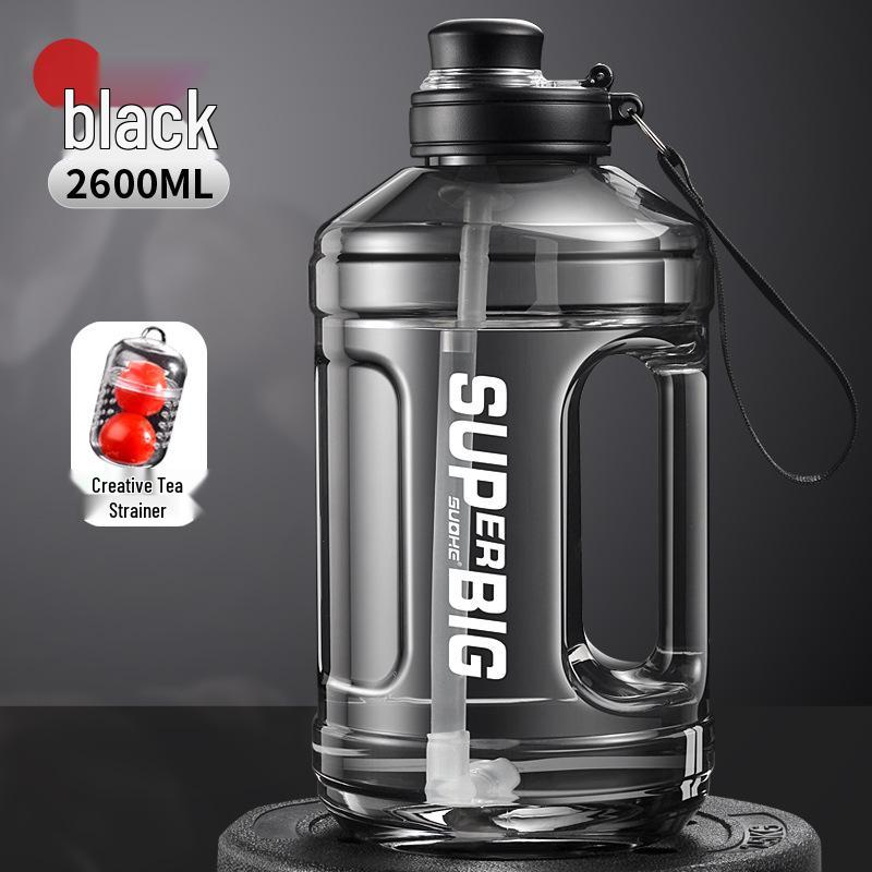 

Спортивная бутылка для воды большой емкости с соломинкой, термостойкая, портативная фитнес-кружка With Cup Brush