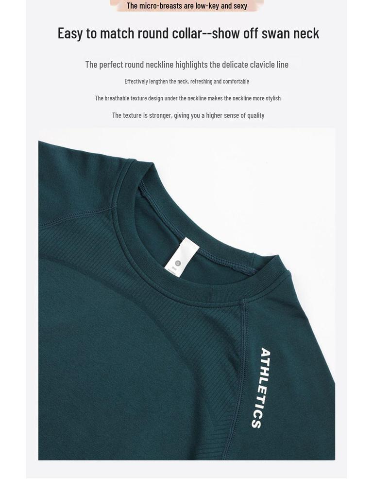 Women's Quick-Dry Yoga & Running T-Shirt - Summer Elastic Fit for Fitness and Pilates