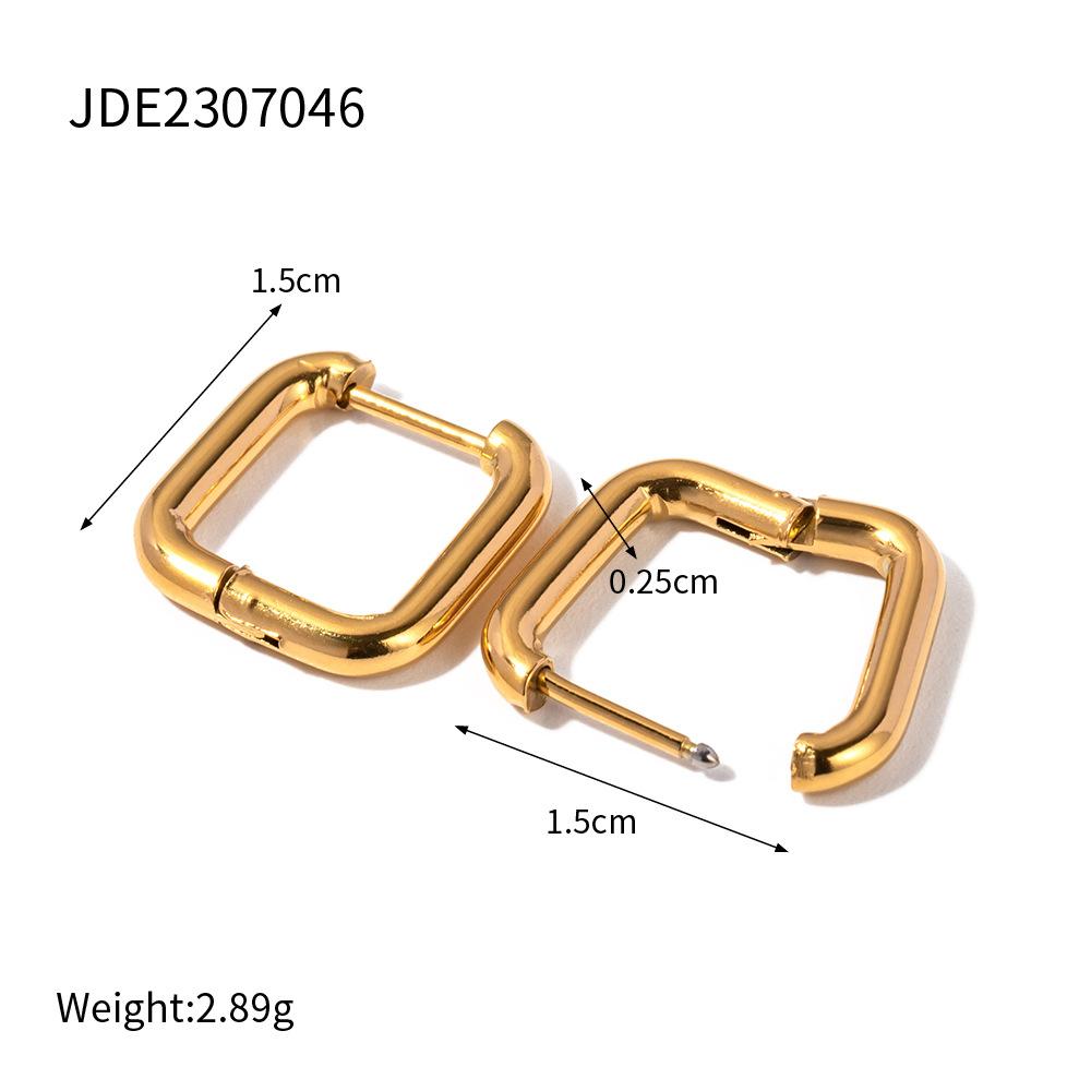 Jiedin European and American stainless steel earrings do not fade earrings titanium steel earrings jewelry