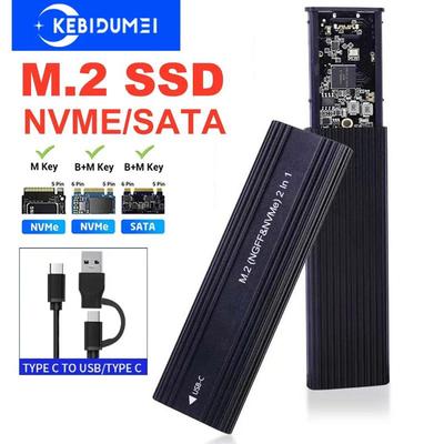 Custodia SSD M2 Custodia SSD M.2 NVMe SATA Adattatore SSD M.2 a USB Tipo C 10 Gbps USB 3.1 Custodia Esterna Supporta Chiavi M e B e B&M