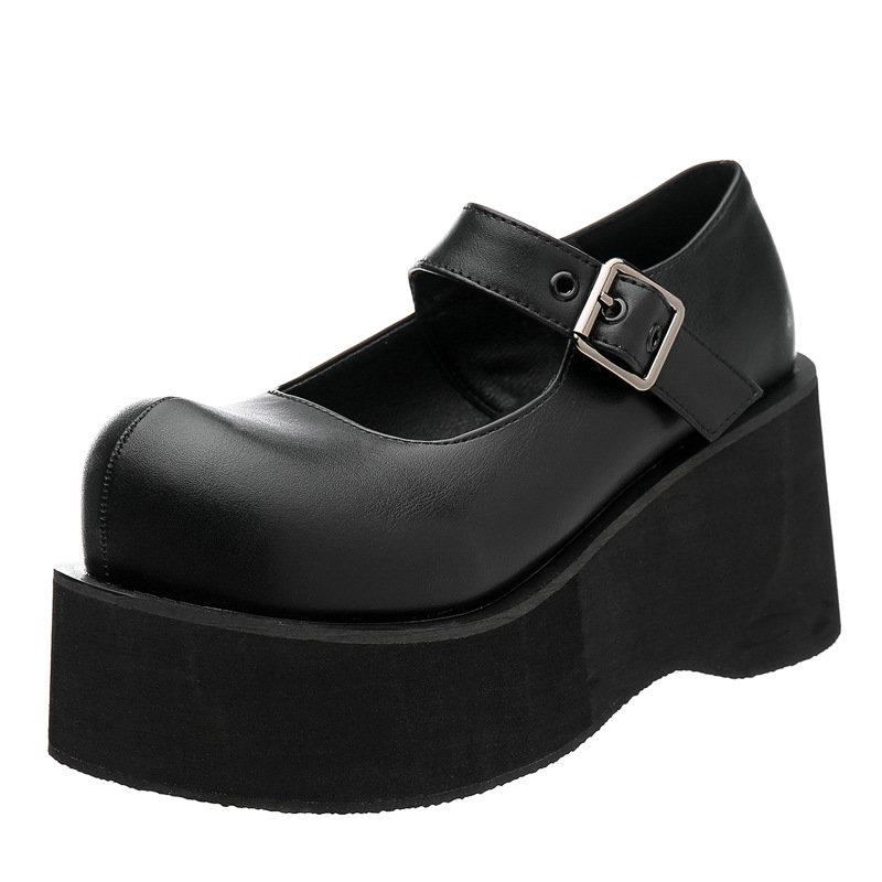 Fashion Mary Jane Shoes Women Platform Platform Platform Heel Shoes New Japan Jk Harajuku Soft Sister Big Head Shoes