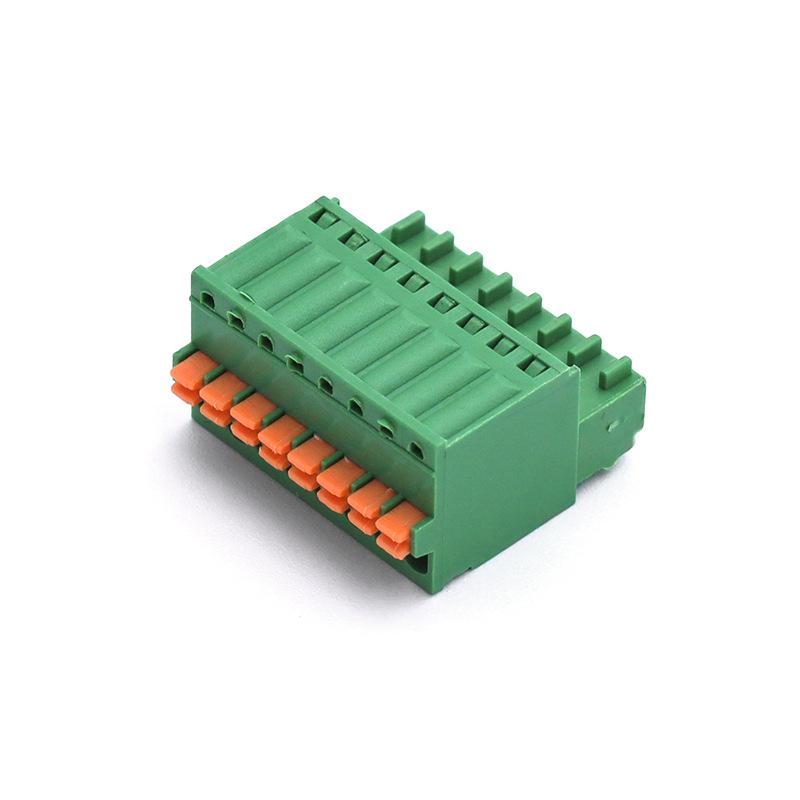 KF2EDGKD 2.54mm Screwless Spring Cage PCB Terminal Block Socket (3P/4P/6P/8P)