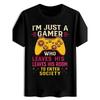 Yellow Game Controller Heart Button Print T-Shirt, Summer, Versatile, Sporty, Trendy T-Shirt, Round Neck Short Sleeve Tee