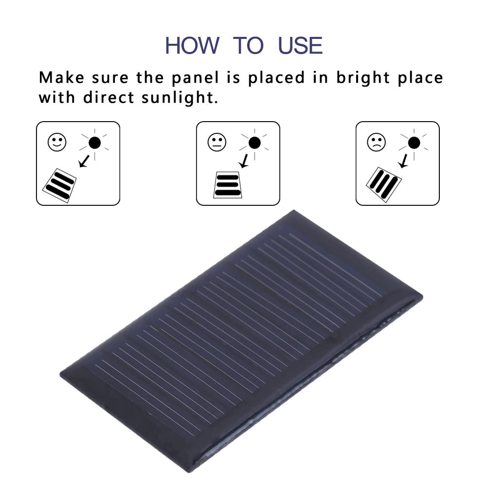 10/20Pcs 0.15W 5V Solar Panel Polysilicon Solar Charger 30mA High Efficiency Portable Solar Panel for Small Household Lighting