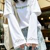 Women's Little Flower Anime Bell-Sleeve UV Protection Ice Sleeves for Summer - Loose Fit for Driving, Cycling & Outdoor Activities