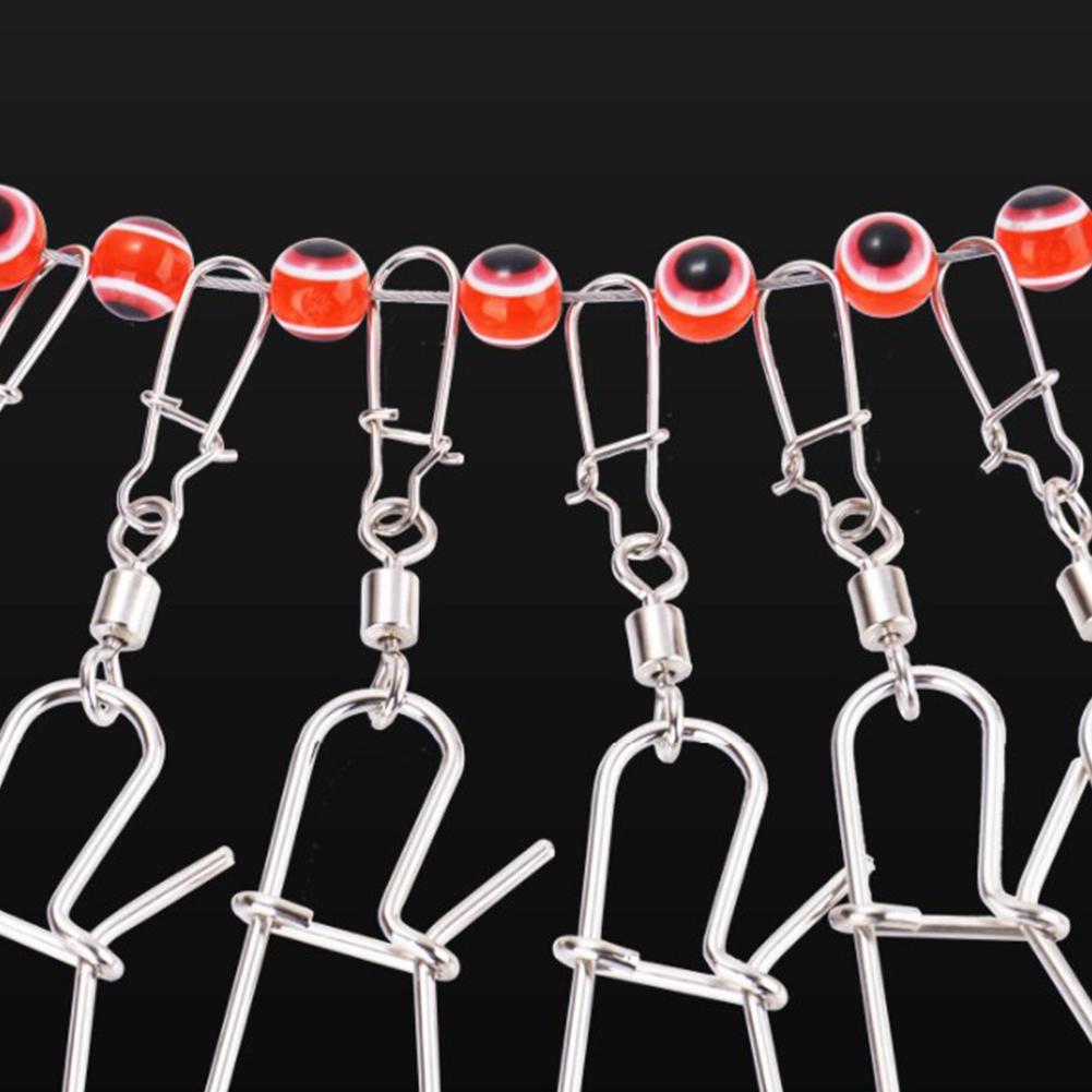 Fishing Lock Buckle With Reel Stainless Steel Lanyard Live Fish Lock Belt Fishing Tackle Stringer Fishing Floats Reel