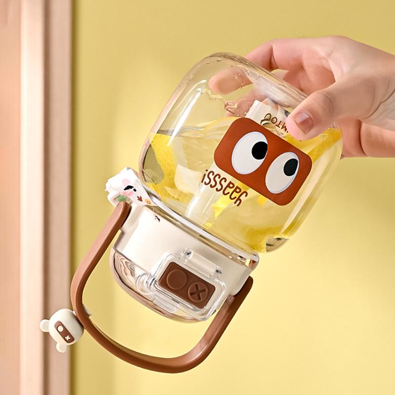 600ml Portable Plastic Straw Water Cup Sports Water Bottle High Value Outdoor Camping Drinking Tools Children's Straw Cup