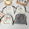 New Polka Dot Drawstring Bag Girls Sweet and Cute Bow Draw String Bag Jewelry Small Items Dustproof Bag Drawstring Bags