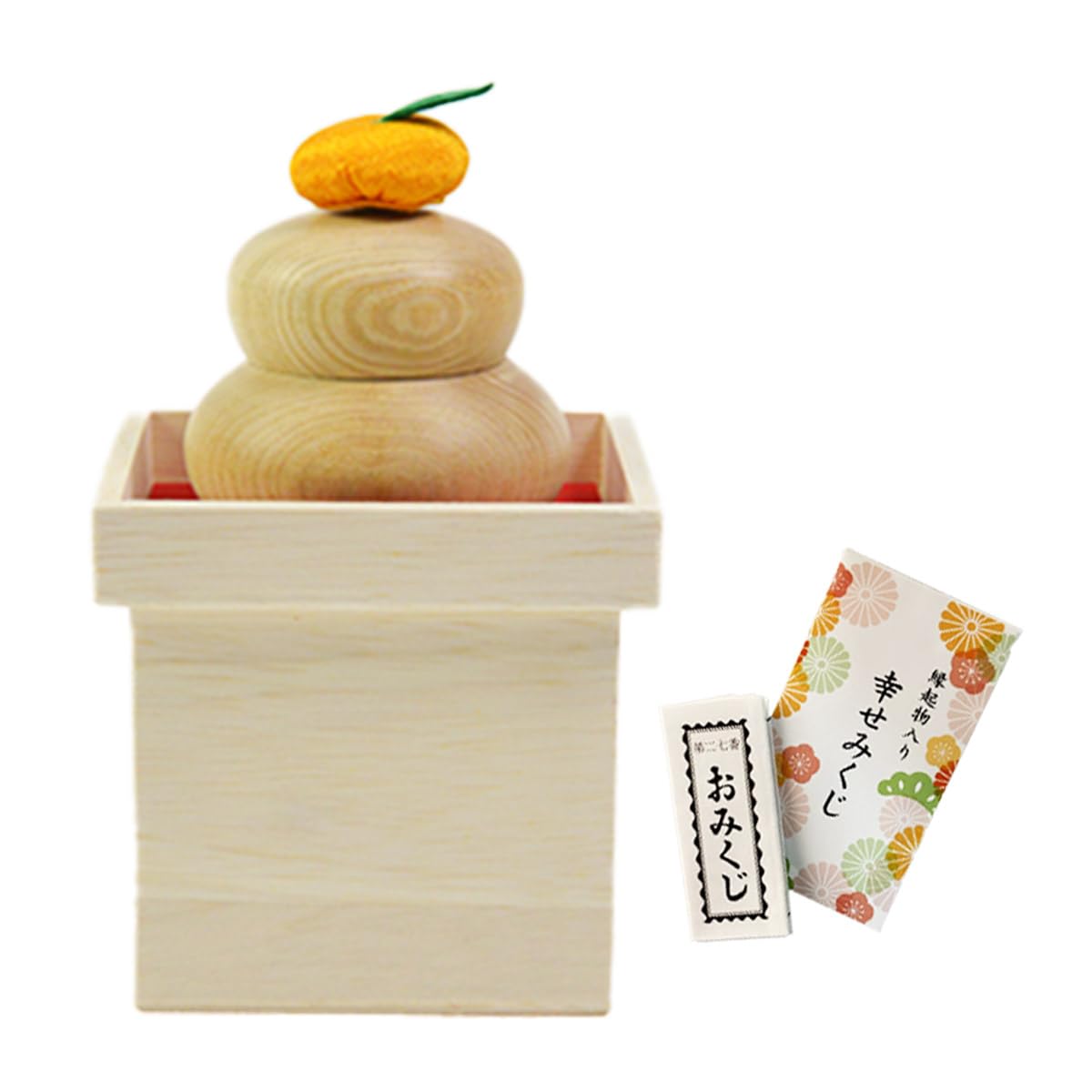 

Traditional Honpo Wooden Kagami Mochi with lucky charm Respect for the Aged Day Gift Grandchild New Ornament Interior Lucky Charm Tradition Kagami