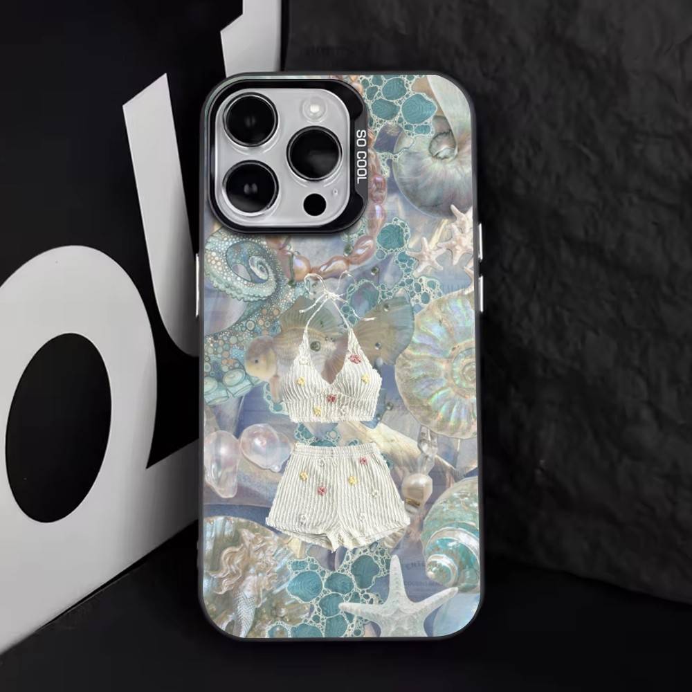 

Summer Clothes Phone Case For iPhone 17,16,15,14,13,12,11 Plus,Pro Max,XS,Colorful Silver Phone case Funda Cover iPhone14Plus