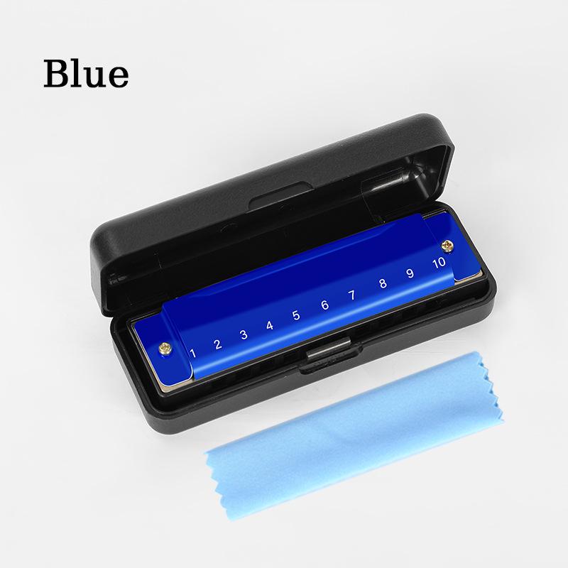 Professional Ten-Hole Metal Harmonica - Alloy Toy Musical Instrument