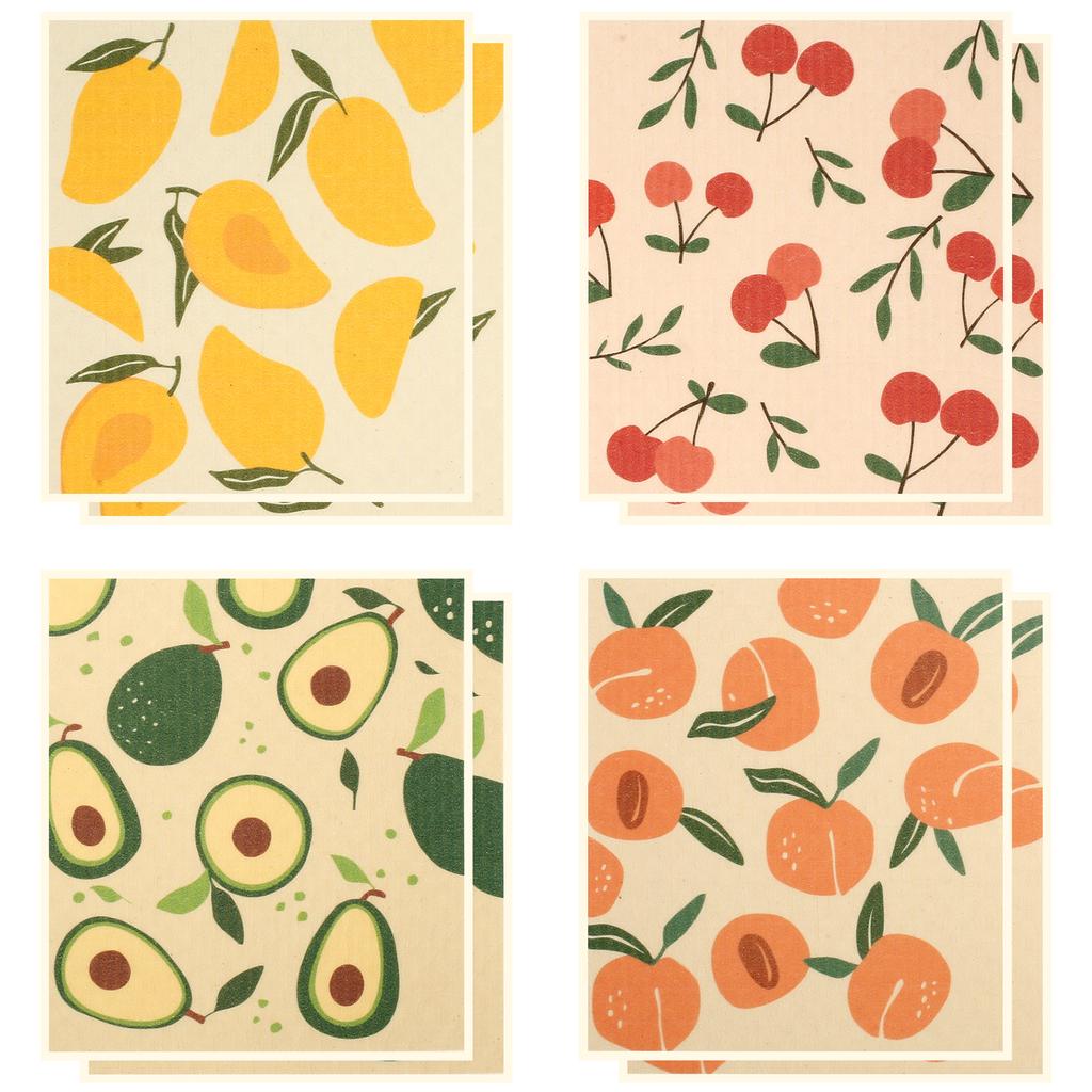 8/12Pcs Kitchen Dish Towels Swedish Dishcloths Highly Absorbent Sponge Cloths Reusable Dish Towels Non Scratch Dish Rags