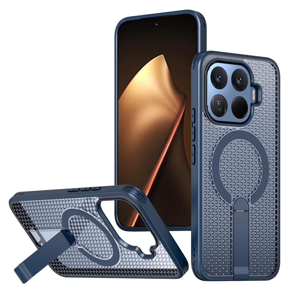 KEYSION Hollow Heat Dissipation Magnetic Case for Xiaomi 17T Pro 5G Cooling Hide Stand Shockproof Phone Cover for Xiaomi 17T 5G