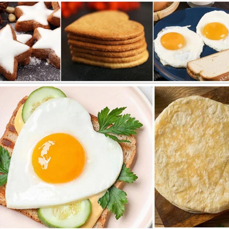 4/7 Holes Egg Pancake Maker Non Stick Silicone Mould Kitchen Baking Omelet Moulds Flip Cooker Egg Ring Egg Mold Baking Accessory