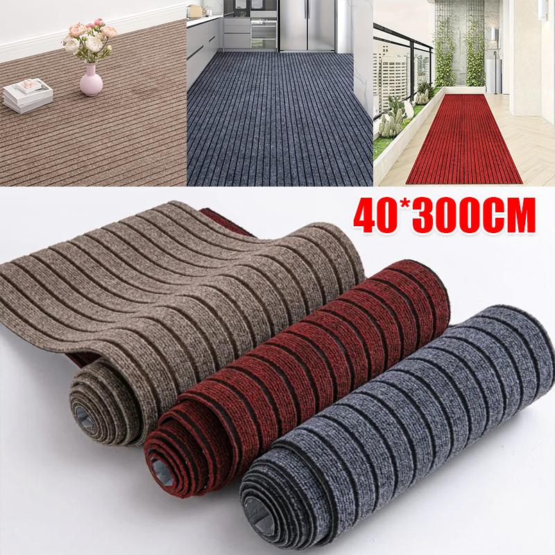 1 Piece of Washable Striped Classic Carpet Roll Reusable Pad DIY Self-adhesive Removable Floor Commercial 40 * 3cm