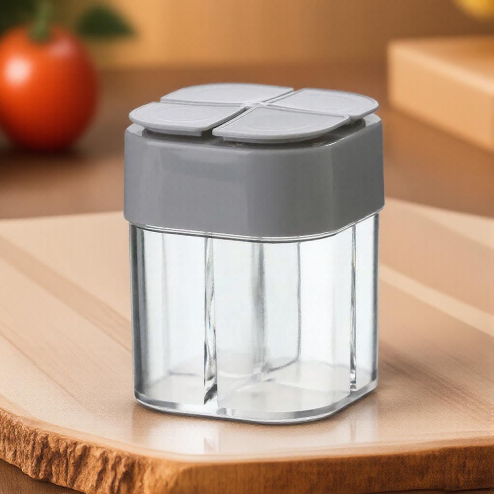 4 in 1 Seasoning Jar Plastic Container Spice Organizer for Outdoor Camping Kitchen Gadgets