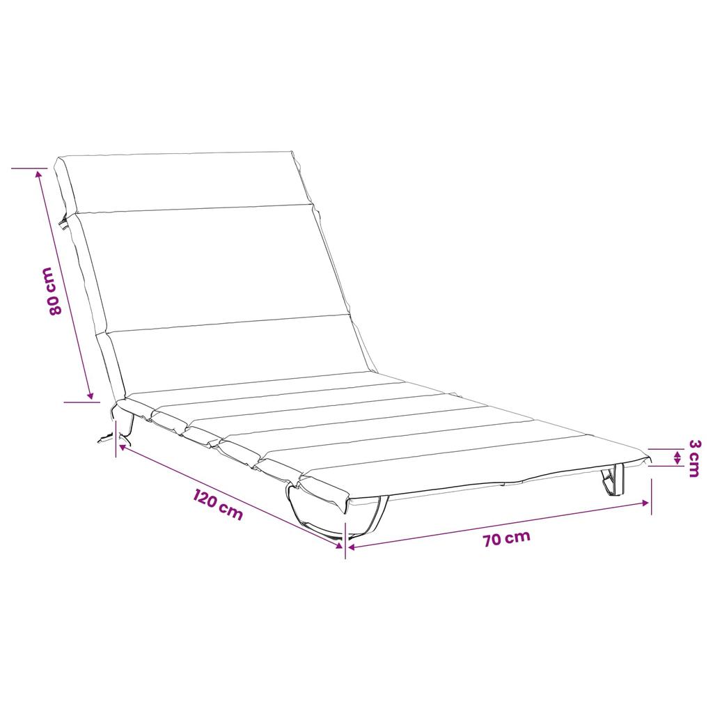 Sun Lounger Cushion GEMERT 100percent Polyester Light Green