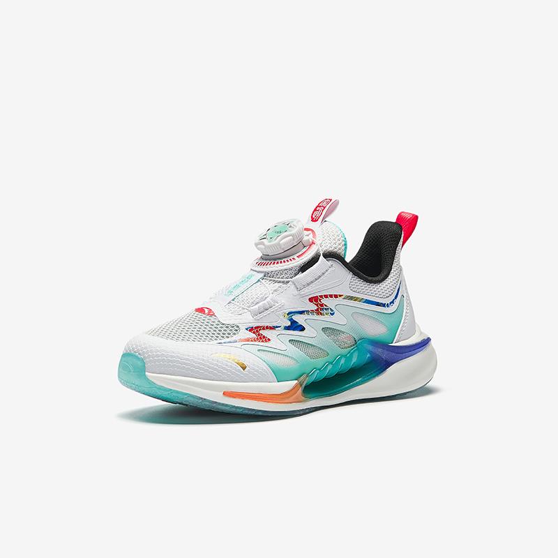 Anta Kids Wind Chaser 7.0 Koi Series Trendy Comfortable Versatile Sports Shoes Kids Sneakers White Fluorescent-Green 312529909R