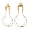 Bulb Clip Adapter Metal Wire Rust Proof Clip On Bulb Lampshade Holder with Finial Top for Table Lamp Floor Lamp 2pcs