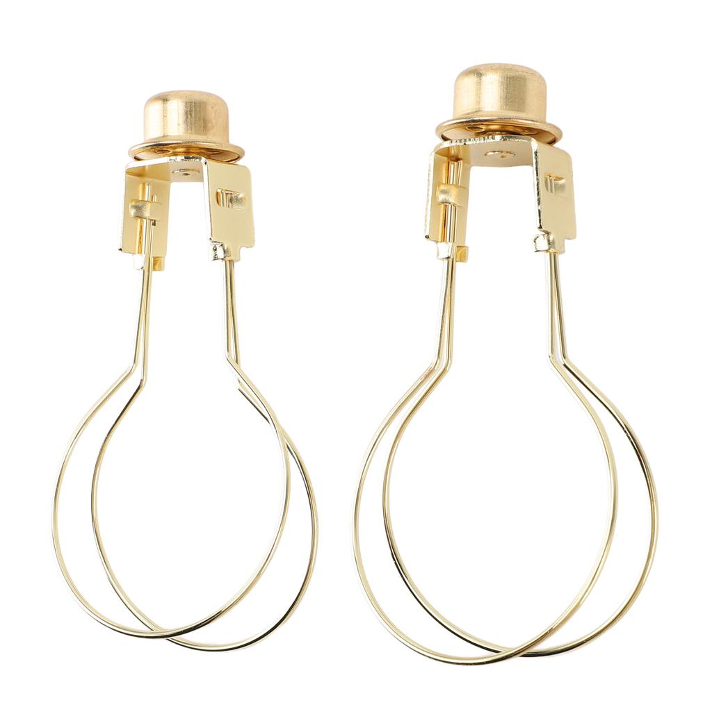 Bulb Clip Adapter Metal Wire Rust Proof Clip On Bulb Lampshade Holder with Finial Top for Table Lamp Floor Lamp 2pcs