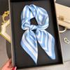 Art commuter style simulation silk printing silk scarf square scarf high-end shawl sunscreen neck small square scarf headscarf scarf