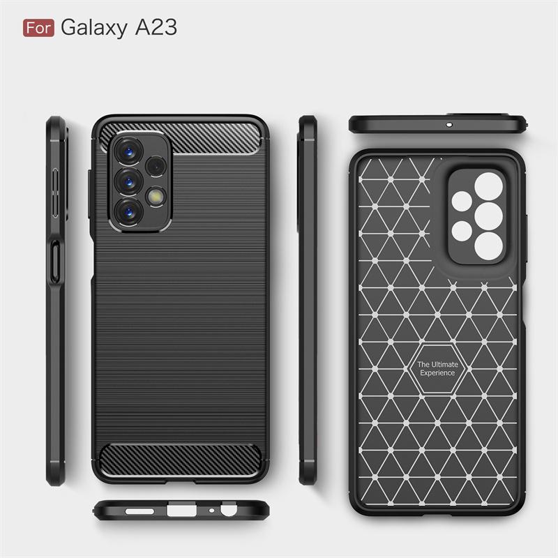 Für Samsung Galaxy A33 A53 A73 5G Hülle Matte Weiche TPU Kohlefaser Handyhüllen Für Galaxy A13 A23 A 33 53 73 2022 Rückseite